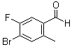 structure of CAS# 861928-26-9, 4-Bromo-5-fluoro-2-methylbenzaldehyde