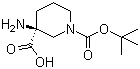 structure of CAS# 862372-92-7, (S)-1-Boc-3-Aminopiperidine-3-carboxylic acid;(S)-3-Amino-1-(tert-butoxycarbonyl)piperidine-3-carboxylic acid; (S)-3-Amino-piperidine-1,3-dicarboxylic acid 1-tert-butyl ester