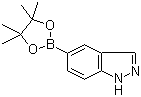 structure of CAS# 862723-42-0, 1H-Indazole-5-boronic acid pinacol ester;5-(4,4,5,5-Tetramethyl-[1,3,2]dioxaborolan-2-yl)-1H-indazole; Indazole-5-boronic acid pinacol ester