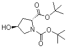 结构式 CAS# 862996-27-8, (2R,4S)-4-羟基-1,2-吡咯烷二甲酸二叔丁酯
