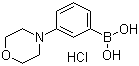 结构式 CAS# 863248-20-8, 3-吗啉苯硼酸盐酸盐; [3-(4-吗啉基)苯基]硼酸盐酸盐