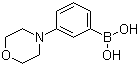 结构式 CAS# 863377-22-4, 3-吗啉苯硼酸; [3-(4-吗啉基)苯基]硼酸