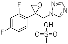 structure of CAS# 86386-77-8, 2-[[(2,4-Difluorophenyl)-2-oxiranyl]methyl]-1H-1,2,4-triazole methanesulfonate;2-(2,4-Difluorophenyl)-2,3-epoxy-1-(1H-1,2,4-triazol-1-yl)propane methanesulfonate salt