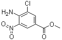 structure of CAS# 863886-04-8, 4-Amino-3-chloro-5-nitrobenzoic acid methyl ester