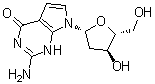 structure of CAS# 86392-75-8, 7-Deaza-2'-deoxyguanosine;2-Amino-7-(2-deoxy-beta-D-erythro-pentofuranosyl)-1,7-dihydro-4H-pyrrolo[2,3-d]pyrimidin-4-one