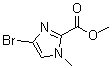 结构式 CAS# 864076-05-1, 4-溴-1-甲基-1H-咪唑-2-羧酸甲酯