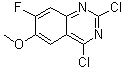 结构式 CAS# 864292-37-5, 2,4-二氯-7-氟-6-甲氧基喹唑啉
