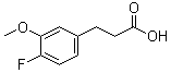 structure of CAS# 864960-96-3, 4-Fluoro-3-methoxybenzenepropanoic acid
