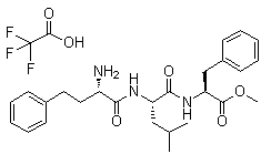 结构式 CAS# 868539-99-5, (alphaS)-alpha-氨基苯丁酰基-L-亮氨酰基-L-苯丙氨酸甲酯单(三氟乙酸盐)