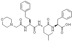 结构式 CAS# 868540-16-3, (alphaS)-alpha-[(4-吗啉基乙酰基)氨基]苯丁酰基-L-亮氨酰基-L-苯丙氨酸