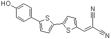 结构式 CAS# 868592-56-7, 2-[[5'-(4-羟基苯基)[2,2'-联噻吩]-5-基]亚甲基]丙二腈