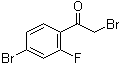 structure of CAS# 869569-77-7, 2-Bromo-1-(4-bromo-2-fluorophenyl)ethanone;1-(4-Bromo-2-fluorophenyl)-2-bromo-1-ethanone