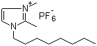 1-辛基-2,3-二甲基-1H-咪唑鎓六氟磷酸盐分子结构 (CAS 869578-59-6)