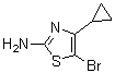 结构式 CAS# 869854-12-6, 5-溴-4-环丙基噻唑-2-胺
