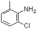 structure of CAS# 87-63-8, 2-Chloro-6-methylaniline;2-Amino-3-chlorotoluene; 6-Chloro-o-toluidine