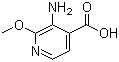 structure of CAS# 870997-81-2, 3-Amino-2-methoxy-4-pyridinecarboxylic acid