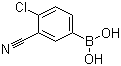 结构式 CAS# 871332-95-5, 4-氯-3-氰基苯硼酸