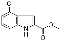 structure of CAS# 871583-23-2, Methyl 4-chloro-7-azaindole-2-carboxylate;Methyl 4-chloro-1H-pyrrolo[2,3-b]pyridine-2-carboxylate