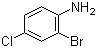 结构式 CAS# 873-38-1, 2-溴-4-氯苯胺