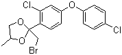 结构式 CAS# 873012-43-2, 2-(溴甲基)-2-[2-氯-4-(4-氯苯氧基)苯基]-4-甲基-1,3-二氧戊环