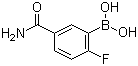 结构式 CAS# 874289-39-1, 5-氨基甲酰基-2-氟苯硼酸