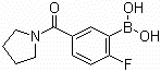 结构式 CAS# 874289-42-6, 2-氟-5-(吡咯烷-1-羰基)苯硼酸