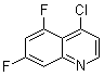 结构式 CAS# 874831-46-6, 4-氯-5,7-二氟喹啉