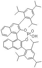 结构式 CAS# 874948-63-7, (11bS)-4-羟基-2,6-二[2,4,6-三(异丙基)苯基]-二萘并[2,1-d:1',2'-f][1,3,2]二氧杂磷杂卓 4-氧化物