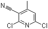 structure of CAS# 875-35-4, 2,6-Dichloro-4-methylnicotinonitrile;3-Cyano-4-methyl-2,6-dichloropyridine