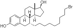 结构式 CAS# 875573-67-4, (7a,17b)- 7-(9-溴壬基)雌甾-1,3,5(10)-三烯-3,17-二醇