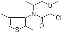 structure of CAS# 87674-68-8, Dimethenamid;2-Chloro-N-(2,4-dimethyl-3-thienyl)-N-(2-methoxy-1-methylethyl)acetamide