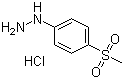 structure of CAS# 877-66-7, [4-(Methylsulfonyl)phenyl]hydrazine hydrochloride;4-(Methylsulfonyl)phenylhydrazine hydrochloride