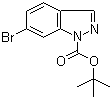 结构式 CAS# 877264-77-2, 6-溴-1H-吲唑-1-羧酸叔丁酯