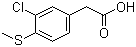 3-氯-4-甲硫基苯乙酸分子结构 (CAS 87776-75-8)