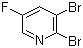 structure of CAS# 878207-82-0, 2,3-Dibromo-5-fluoropyridine