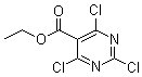 structure of CAS# 87848-14-4, Ethyl 2,4,6-trichloropyrimidine-5-carboxylate;2,4,6-Trichloro-5-pyrimidinecarboxylic acid ethyl ester