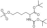 结构式 CAS# 878905-11-4, 2-(叔丁氧羰基氨基)-6-(甲基磺酰氧基)己酸叔丁酯