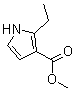 结构式 CAS# 879214-82-1, 2-乙基-1H-吡咯-3-羧酸甲酯