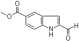 结构式 CAS# 880360-85-0, 2-甲酰基-1H-吲哚-5-羧酸甲酯