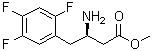 结构式 CAS# 881995-69-3, (betaR)-beta-氨基-2,4,5-三氟苯丁酸甲酯