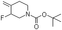 结构式 CAS# 882033-92-3, 3-氟-4-亚甲基-1-哌啶甲酸叔丁酯