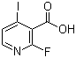 structure of CAS# 884494-51-3, 2-Fluoro-4-iodonicotinic acid;2-Fluoro-4-iodo-3-pyridinecarboxylic acid