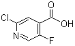 structure of CAS# 884494-74-0, 2-Chloro-5-fluoro-4-pyridinecarboxylic acid