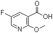 结构式 CAS# 884494-82-0, 5-氟-2-甲氧基烟酸