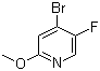 结构式 CAS# 884495-00-5, 4-溴-5-氟-2-甲氧基吡啶