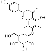 structure of CAS# 885044-12-2, (2S)-7-(beta-D-Glucopyranosyloxy)-2,3-dihydro-5-hydroxy-2-(4-hydroxyphenyl)-6,8-dimethyl-4H-1-benzopyran-4-one