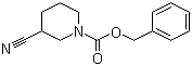 structure of CAS# 885069-22-7, 1-N-Cbz-3-cyanopiperidine;3-Cyanopiperidine-1-carboxylic acid benzyl ester