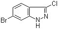 structure of CAS# 885271-78-3, 6-Bromo-3-chloro-1H-indazole