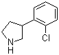 structure of CAS# 885277-67-8, 3-(2-Chlorophenyl)pyrrolidine