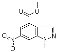 结构式 CAS# 885518-55-8, 6-硝基-1H-吲唑-4-羧酸甲酯